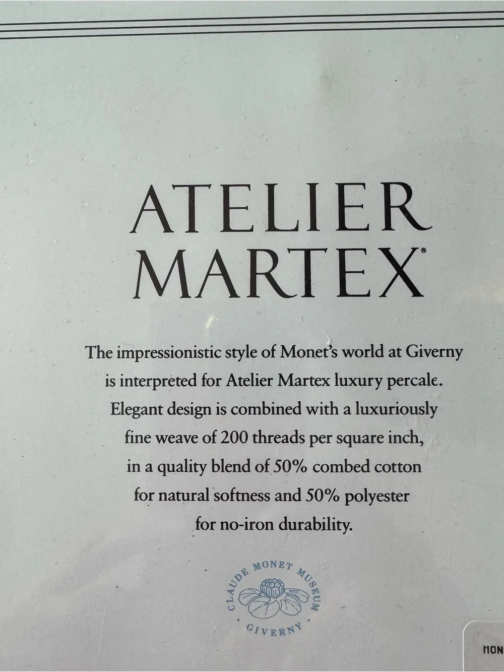 80s ATELIER MARTEX Claude Monet Lilies King Set Flat Fitted Sheets Pillow Cases